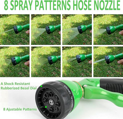STYDDI Pro Ultra Heavy Duty Multi-Patterns Garden Hose Nozzle, All Metal Hose Nozzle with 8 Spray Patterns, Perfect for Plant Watering, Car Washing, Window Cleaning, Pet Showering, Green