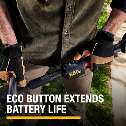 Cat DG610.9 60V 15” Brushless String Trimmer Cordless with Dual Line Bump Feed Head, Edger with Quick Line Load, Weed Trimmer with ECO Mode for Extended Runtime – Tool Only