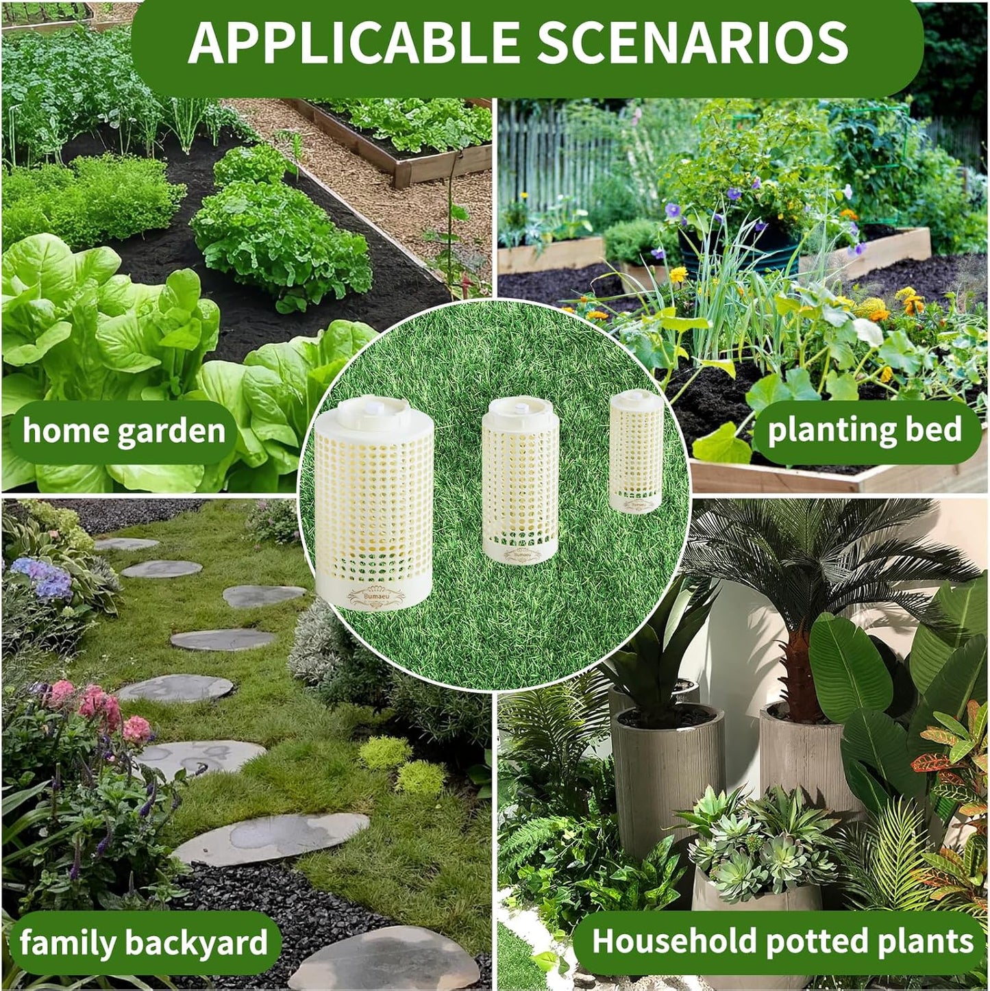 Underground Worm Farm, Garden Mini vermicomposting bin for use in Outdoor Gardening from Kitchen Food Waste, with Holes and lid11.81IN+10.23IN+8.38IN（3PC）