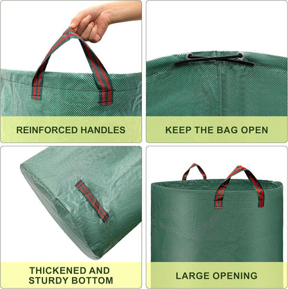 Reusable Leaf Storage Bag, 72 Gallon Large Capacity - Waterproof & Tear-Resistant Yard Waste Bag with Reinforced Handles