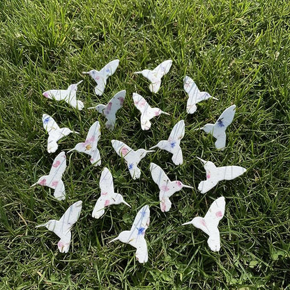 Wildflower Seed Paper - Set of 24 Hummingbird-Shaped for Funeral Favors, Memorial Gifts, & Sympathy Gifts for Loss of Father and Mother (Pink & Blue)