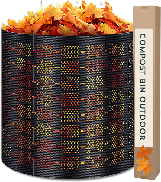 SunVara Compost Bins Outdoor Compost Bin Outdoor Composter Easy Assembling Large Capacity Yard Waste Bins Compost Bin Outside Outdoor Composting Bins