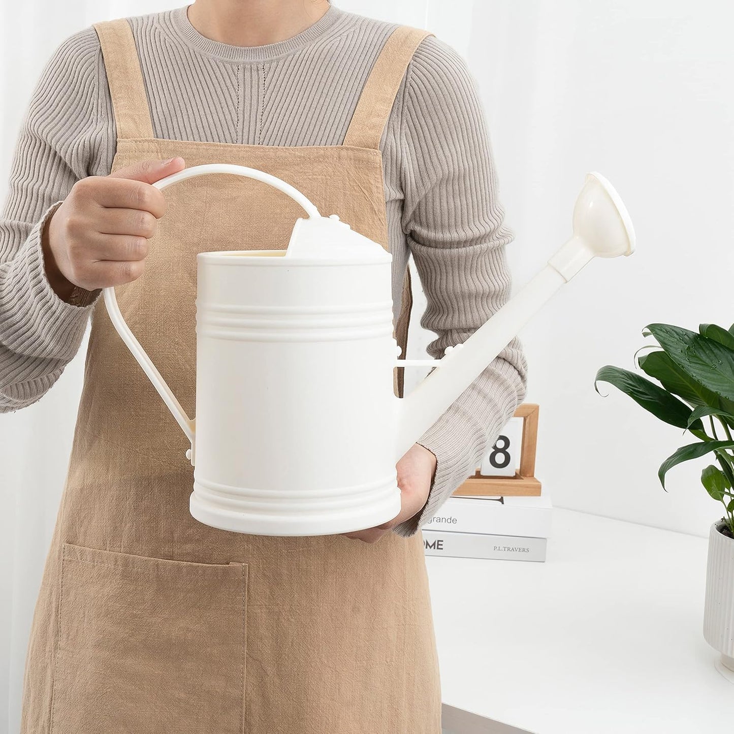 Plastic Indoor Watering Can with Sprinkler Head - 68 oz, 1/2 Gallon