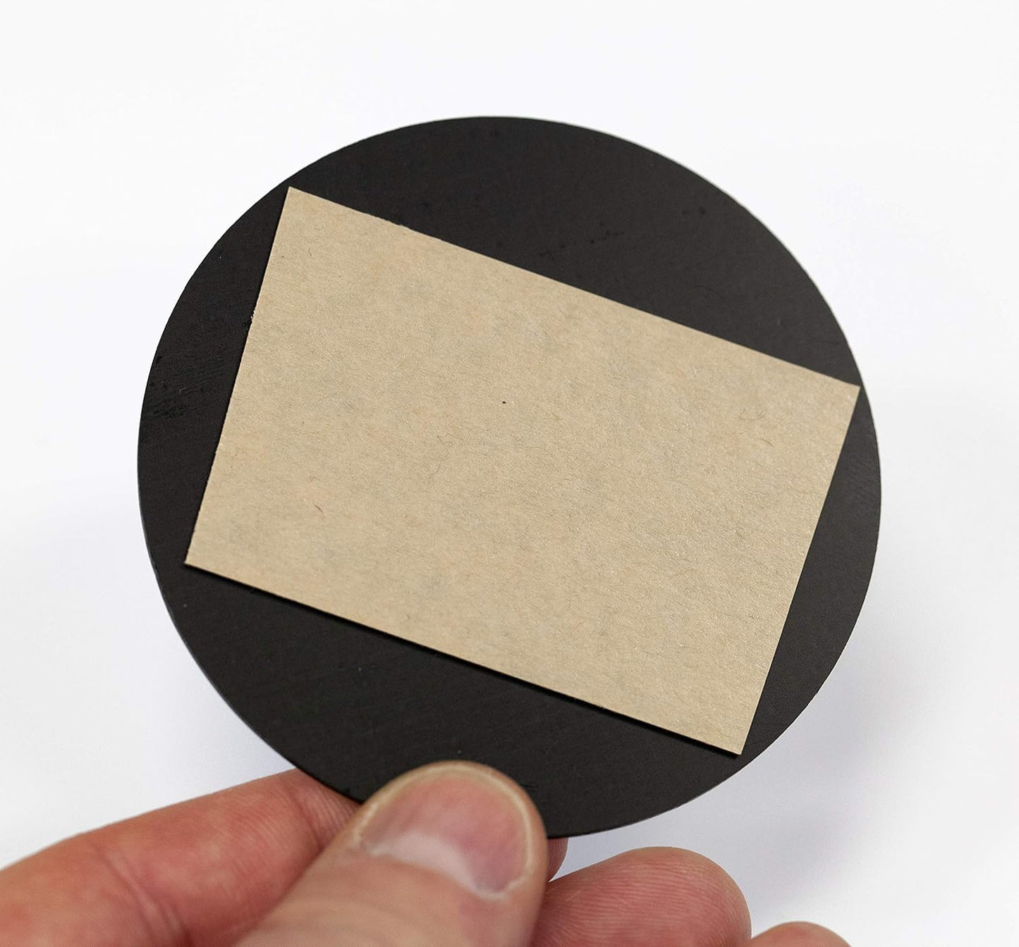 Compost Sign for Office & Home | 3” Round Compost Sign for Disposal Bin | White Acrylic - Laser Engraved Black Text & Icon | Home & Kitchen Waste Management