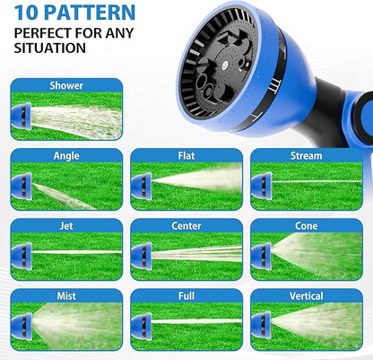 USA Based Retractable Garden Hose Reel, 1/2 in x 50 ft Quick Connect 10-Pattern Sprayer, Wall Mounted Auto Self Retracting Water Hose Reels, UV Resistant Automatic Rewind 180° Mount | Gray