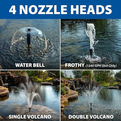 The Pond Guy MagFlo High-Efficiency Compact Pump for Small Water Gardens, Quiet Multi-Purpose System for Waterfalls, Fountains or Spitters, 2160 GPH