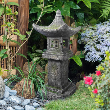 Solar-Powered Pagoda Lamp