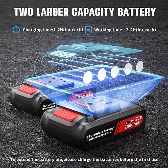 2025 Upgraded Electric Pruning Shears Professional Cordless Electric Pruning Battery Powered, Tree Branch Pruner with 2 PCS Rechargeable 2 Ah Lithium Battery - 30mm (1.2inch) Cutting Diameter