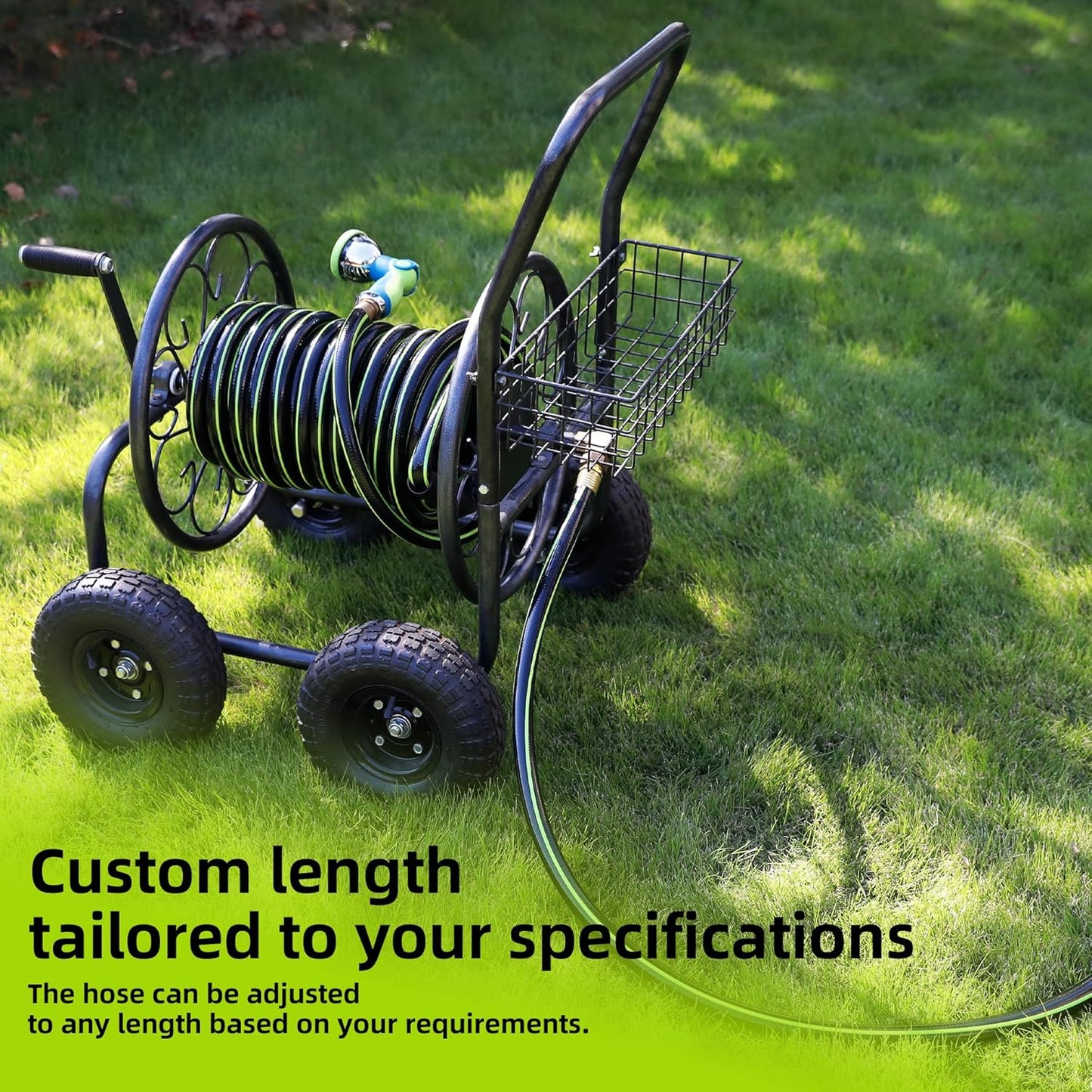 Worth Leader Short Garden Hose 3/4 in. x 10 ft. -No Kink, Flexible, Leakproof, Male to Female Fittings -Heavy Duty Durable PVC Lightweight Water Pipe with Brass Aluminum End for Household & Commercial