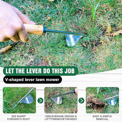 BOOLOOEN3Pack Weed Puller Tool, Manual Hand Weeder Paver, Crack Weeder, Stainless Steel Crevice Weeding Digger Tool, Paving Brick Moss Removal, L-Shape Gardening Crack Tool for Lawn Edger and Driveway