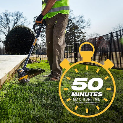 Cat DG610.9 60V 15” Brushless String Trimmer Cordless with Dual Line Bump Feed Head, Edger with Quick Line Load, Weed Trimmer with ECO Mode for Extended Runtime – Tool Only