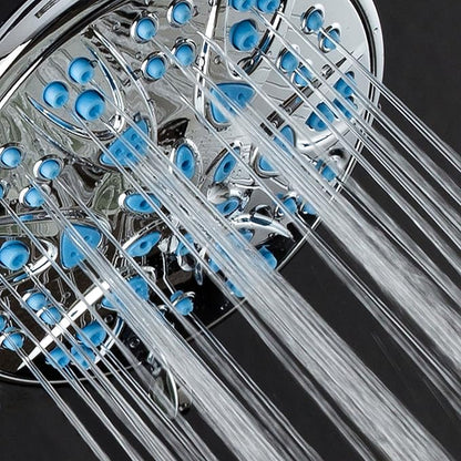 AquaDance 5514 Antimicrobial/Anti-Clog High-Pressure 6-Setting Hand with Microban Nozzle Protection from Growth of Mold, Mildew & Bacteria for Stronger Shower! 4" Wave Blue – 1.8 GPM