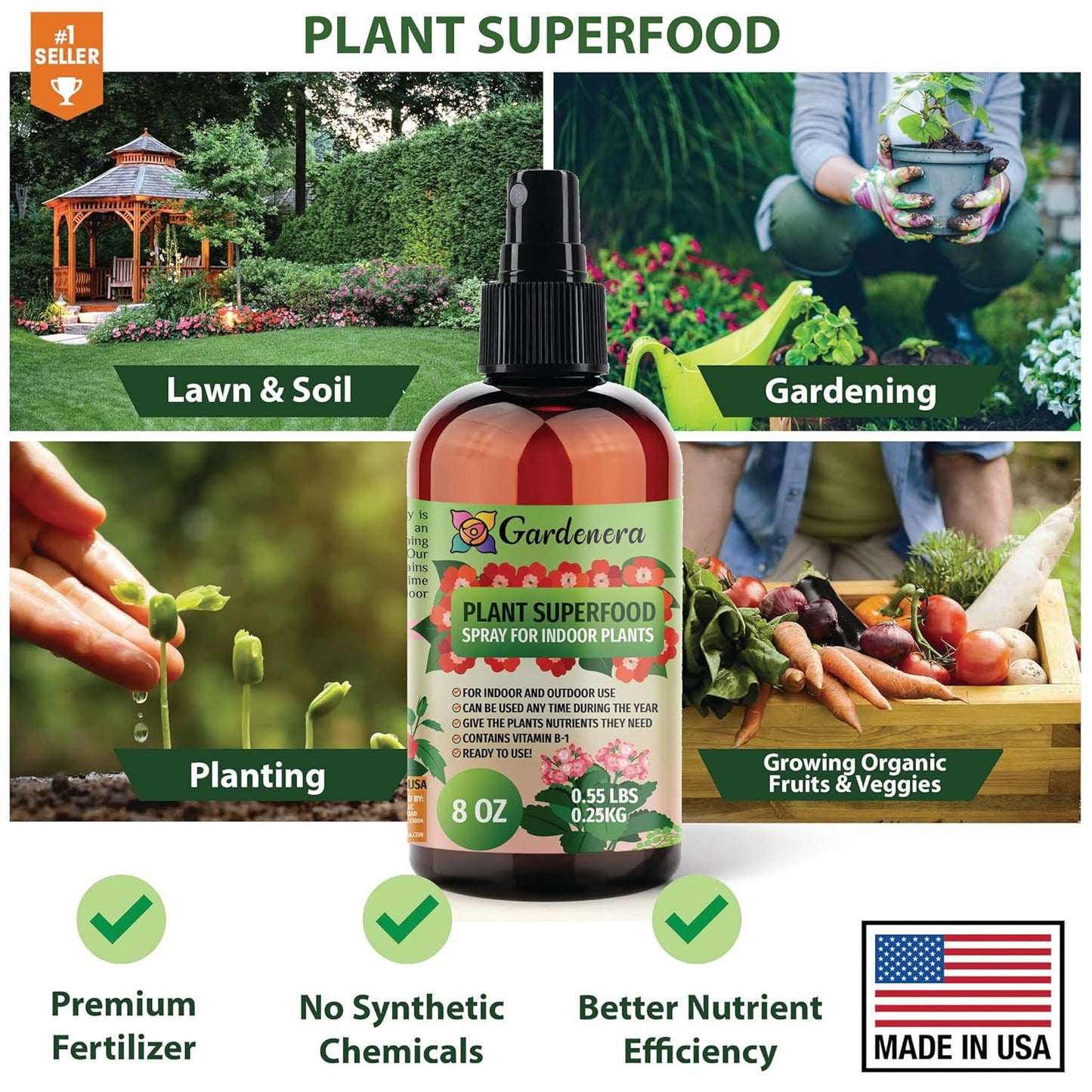 Plant Superfood for Lemon Tree with B1 Vitamin, Glucose and Essential Minerals - Organic Plant Food Fertilizer for Indoor & Outdoor Lemon Trees Care - 8oz