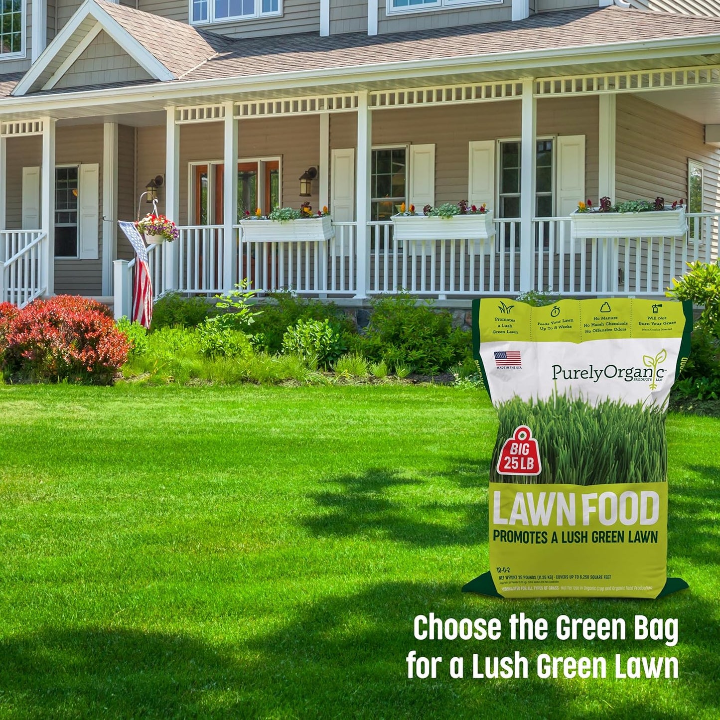 Purely Organic Products Lawn Food 10-0-2, 25 LB Bag (Covers 5,000 Square Feet)