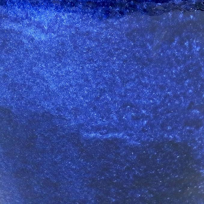 Sunnydaze Large Ceramic Plant Pot - Round Outdoor Glazed Ceramic Planter Pot with Drainage - Chalet - Imperial Blue - 14.5"