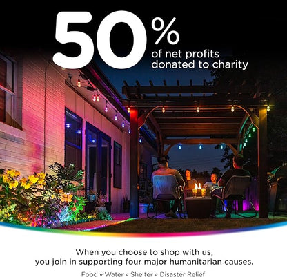 Enbrighten Vibe Eternity Landscape Lights, 33ft, 8 RGBWIC LEDs, Weatherproof, Perfect for Garden, Pathway, and Home Exterior Lighting, Smart App Control, Compatible with Alexa, Google Home, 83789