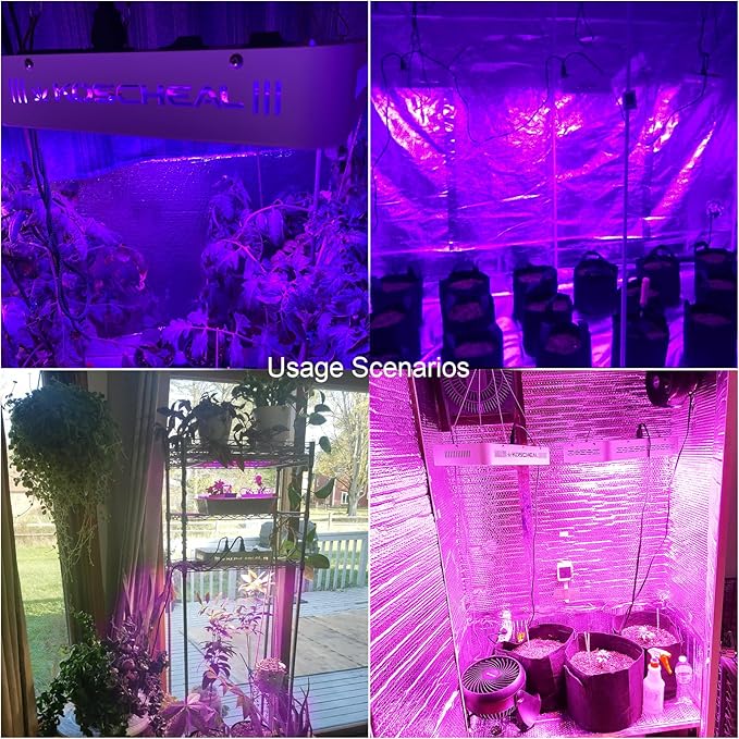 KOSCHEAL KS2000 LED Grow Light Full Spectrum,Plant Grow Light with Veg & Bloom Switch for Hydroponic Indoor Plants LED Grow Lamp with Daisy Chain, Output 230W±5%