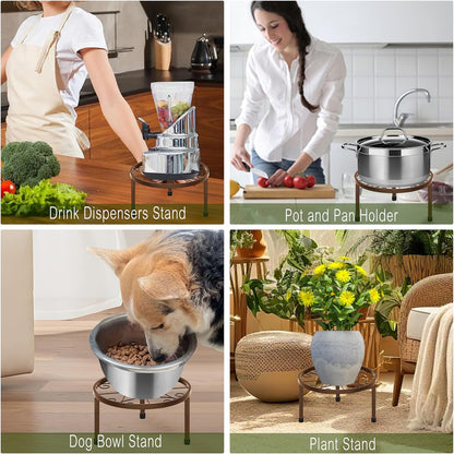 CADANI 5-Pack Metal Plant Stands for Outdoor Indoor, Anti-Rust Iron Flower Pot Stand, Heavy Duty Plant Pot Shelf for Multiple Plant, Decoration Racks for Home, Patio & Garden