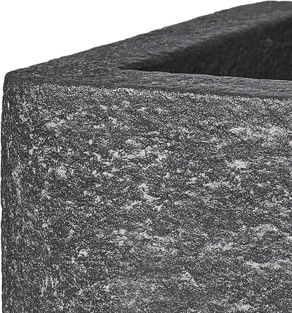 24 Inch Rectangular Concrete Planter,Durable All-Weather Use with Drainage Holes,Large Rectangular Planter for Outdoor Indoor Plants