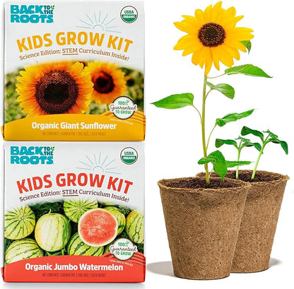 Back to the Roots Kids Science Grow Kit 2ct - Watermelon and Sunflower