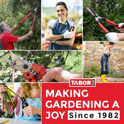 TABOR TOOLS GG22A Telescopic Extendable Anvil Lopper with Compound Action, 27-40 Inch Telescopic Tree Trimmer, Long Handled Branch Cutter with ⌀ 2 Inch Cut Capacity, Chops Thick Branches with Ease.