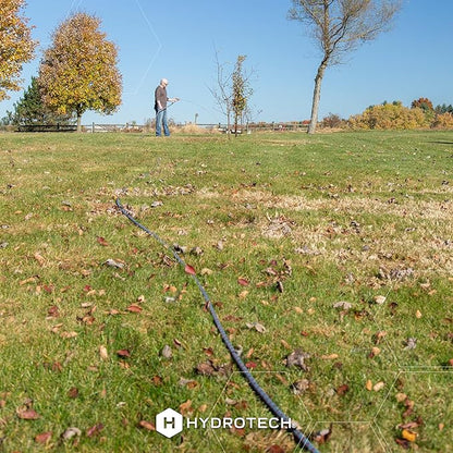 HydroTech 5/8" 200 ft Expandable Garden Hose - Flexible, Lightweight, Durable and Burst-Proof Hose with Reinforced Latex Core and Solid Brass Fittings - Great for Lawn Care, Garden, and Car Washing