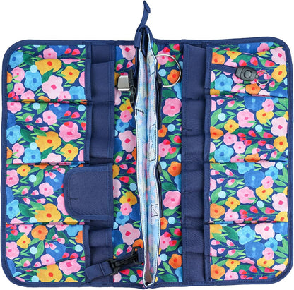 MELOTOUGH Bucket Caddy Organizer Bucket Tool Organizer for Garden Tools Fit 3.5 to 5 Gallon Bucket (Blue Flower)