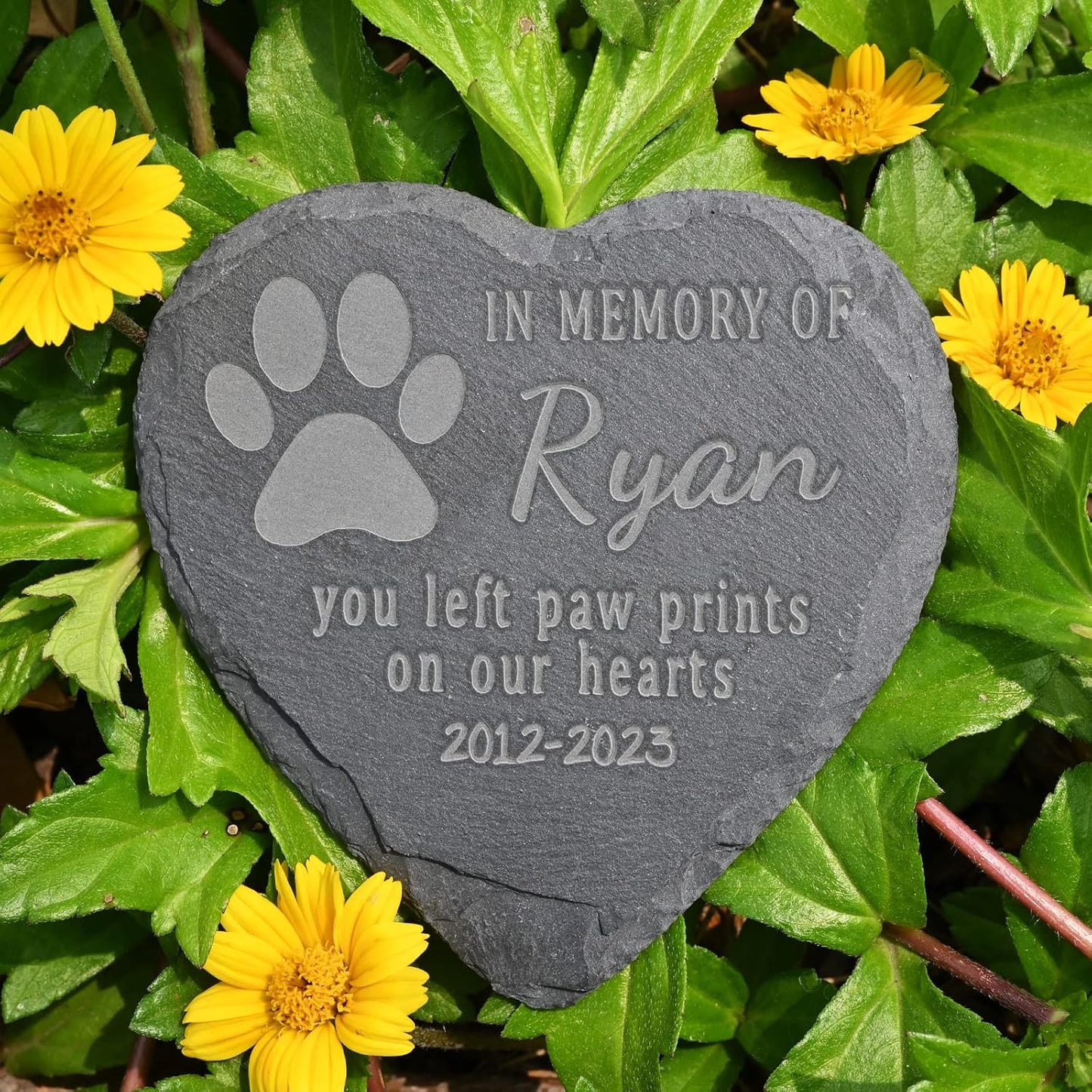 Personalized Pet Memorial Stones - In Memory of Dog or Cat, Sympathy Gift for Pet Loss