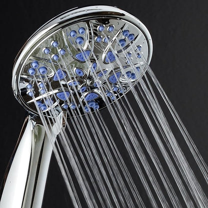 Antimicrobial/Anti-Clog High-Pressure 6-setting Hand Shower by AquaDance with Nozzle Protection from Growth of Mold, Mildew & Bacteria for Stronger Shower!