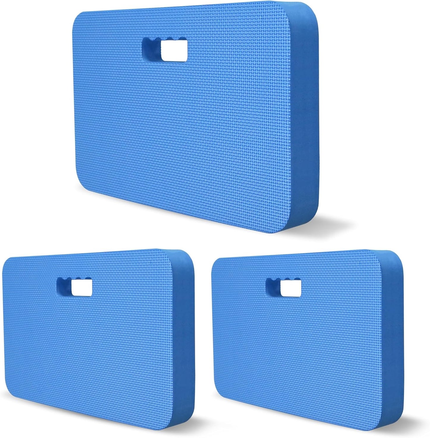 Gardzen 3-Pack Garden Kneeling Pad - For Gardening, Baby Bath, Yoga, Pilates, Exercise, Blue