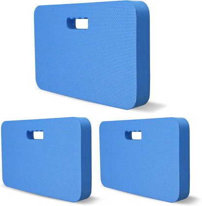 Gardzen 3-Pack Garden Kneeling Pad - For Gardening, Baby Bath, Yoga, Pilates, Exercise, Blue