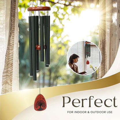 Sympathy Wind Chimes 37 inches Funeral Gift with Premium Packaging and Sympathy Card Memorial for Loss of a Loved One, Outdoor Bereavement Mom Dad Family