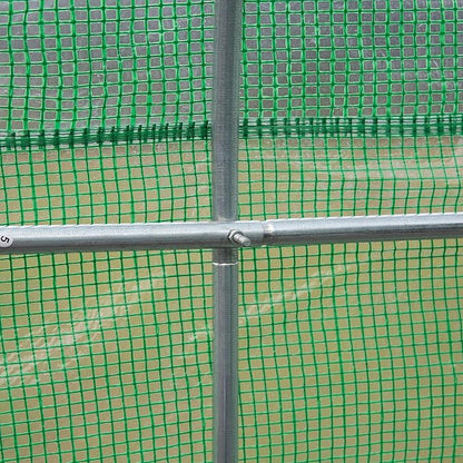 Outsunny 12' x 10' x 7' Outdoor Walk-in Greenhouse, Tunnel Green House with Roll-up Windows, Zippered Door, PE Cover, Heavy Duty Steel Frame, Green