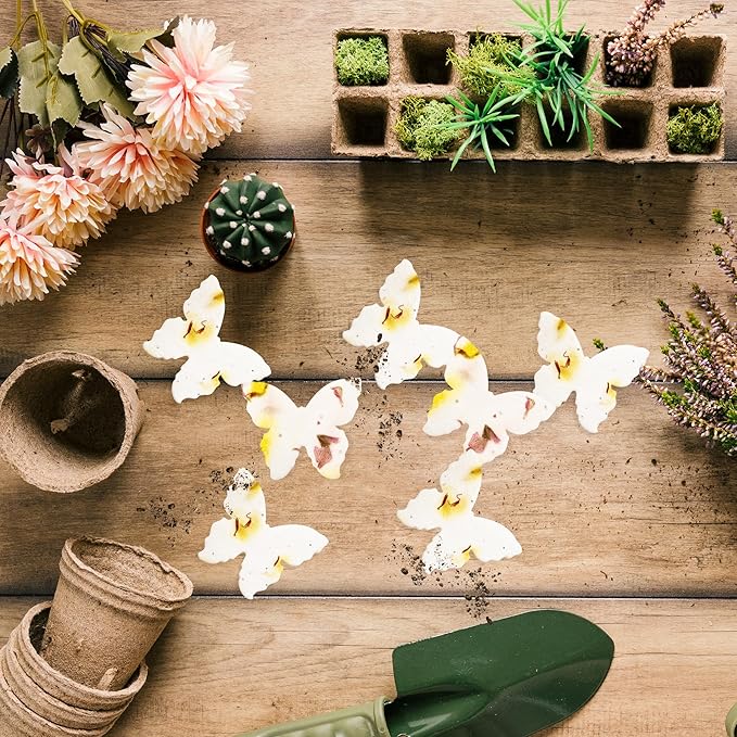 Butterfly Seed Paper – 50pcs Large Yellow Plantable Wildflower, Writable & Plantable Gift for Moms, Plant Lover, & Teachers, Ideal for Weddings, Baby Shower, Memorial, & Celebrations