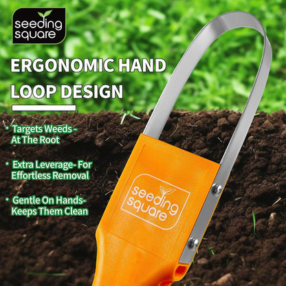 Seeding Square Product Pack - Sneaky Weeder, Garden Harvest Apron & Handheld Pollinator Tool