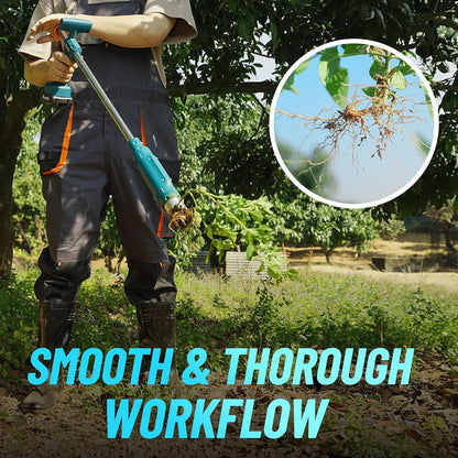 SEESII Next-Gen Electric Stand Up Weed Puller Tool with 20000RPM High-Torque Motor, Battery Powered Garden Weeder 3-Claw Steel Head for Smooth Weeding (Electric Weed Puller-Two Battery)