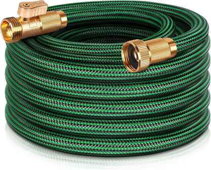 NON-EXPANDABLE Garden Hose 20 ft, Heavy Duty Flexible Water Hose, Kink Resistant Lightweight Hybrid Hose with Durable Fabric Skin, Leakproof Hose Male to Female Fittings