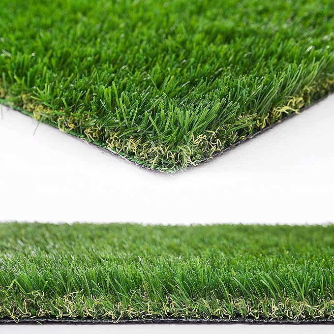 Natural Artificial Grass Turf 10 FT x 41 FT, Heyroll Customized Sizes Thick Faux Grass, 1.38" Indoor Outdoor Garden Rug Landscape Carpet Lawn Synthetic Fake Grass Mat