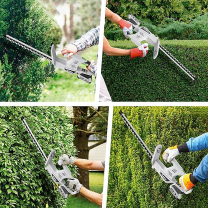Cordless Hedge Trimmer Ultra-Lightweight 3.7lbs, 18-Inch Blade & 5/8" Cut Diameter, 21V Electric Trimmer Dual Safety Switch, 2.0Ah Battery and Charger, Perfect for Seniors and Women, Home Gardening
