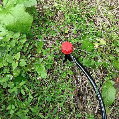 50pcs Drip Irrigation Emitters,Drip Irrigation Parts for 1/4" Drip Irrigation Tubing - Adjustable 360 Degree Water Flow Drippers, Garden Drip Irrigation Drippers for (4-7mm) Watering System