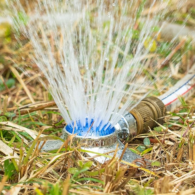 Hourleey 360 Degree Metal Spot Sprinkler, Lawn Sprinklers for Yard, Circle Pattern Sprinkler with Gentle Water Flow for Small Area Yard Lawn Garden Watering, Coverage Up to 30FT