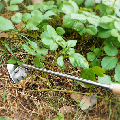 3 Pack Weed Puller Tool, Stainless Steel Crack Weeder Tool, Uprooting Weeding Tool, Paving Brick Moss Removal, L-Shape Gardening Crack Sickle Lawn Edger and Driveway Weeding Tools Gardening