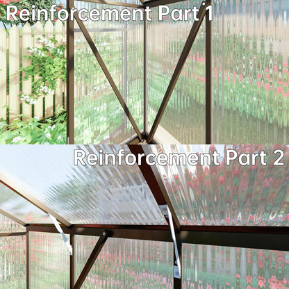 8x12 FT Greenhouse for Outdoors, Dark Gray