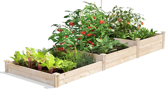 Greenes Fence Original Pine Raised Garden Bed, 4' x 12' x 7-14" - Made in USA with American Pine