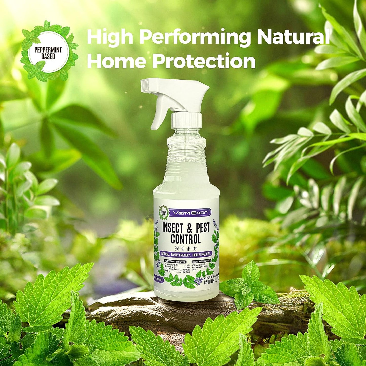 Peppermint Oil Insect & Pest Control Spray – 32oz Natural Plant-Based Bug Killer for Spiders, Ants, Flies, and Other Insects, Safe for Home & Kitchen Use
