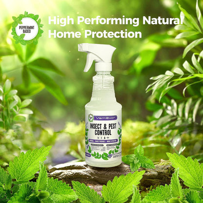Peppermint Oil Insect & Pest Control Spray – 32oz Natural Plant-Based Bug Killer for Spiders, Ants, Flies, and Other Insects, Safe for Home & Kitchen Use