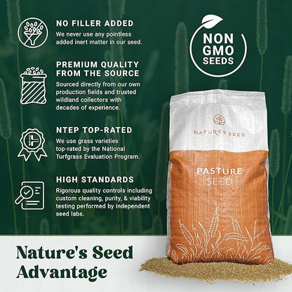 Nature’s Seed Timothy Pasture Grass Seed for Horse, Equine, Forage and Hay, Cool-Season Perennial, 5 Lbs