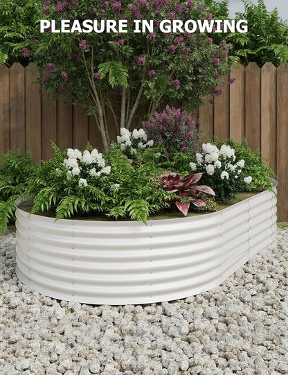 2 Pcs Raised Garden Beds Outdoor 10x4x1.5 ft - Galvanized Steel Planter Box for Vegetables, Flowers, Rust-Resistant Garden Box, Easy Assembly Raised Beds, Durable Planters for Outdoor Plants, Beige