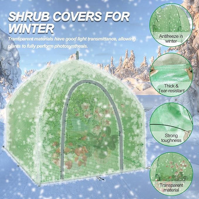 24.5″ *24.5″ *20.5″ Winter Plant Warm Covers - Raised Bed Cover, Warm Tent Freeze Protection Humidity Domes for Germination, Seedling Propagation Protecting Plants from Animals 2PCS