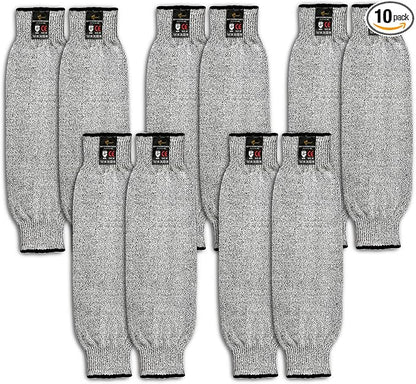 Evridwear Protective Arm Sleeves Cut Resistant Farmers Sleeves for Men Work, Gardening, Farming, Arm Protectors for Thin Skin and Bruising (Extra Large, No Thumb Hole) 5 Pairs